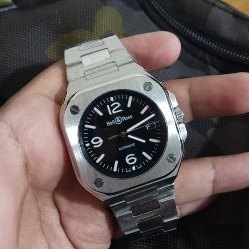 Rose Chain Silver Dial Black 40mm 
