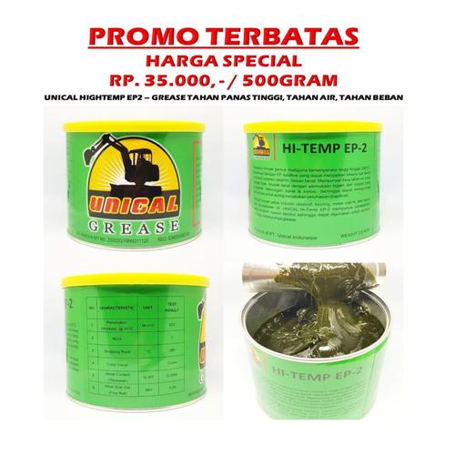 Foto Produk UNICAL HIGH TEMPERATURE GREASE EP2 (Hijau lengket) MINYAK GEMUK - Hijau dari UNICAL GREASE