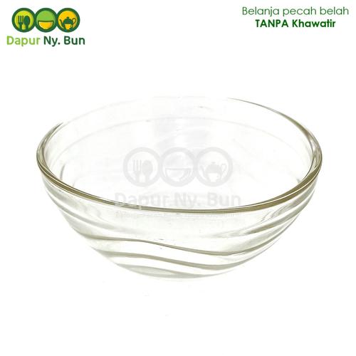 Foto Produk Mangkok Mini Kaca Bening GELOMBANG Ukuran 3,5 Inch / Mangkuk Sambal dari Dapur Ny.Bun