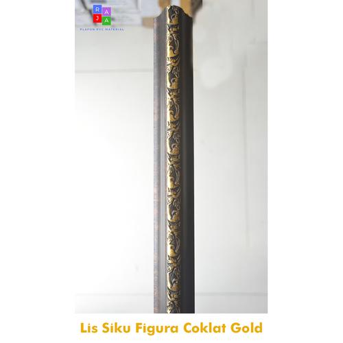 Gambar Lis Siku Plafon PVC Mewah Model Figura Coklat Emas dari Raja plafon pvc Kota Bekasi Tokopedia