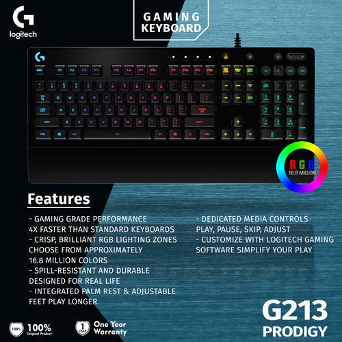Jual Logitech G213 Prodigy RGB Gaming Keyboard Kota Administrasi