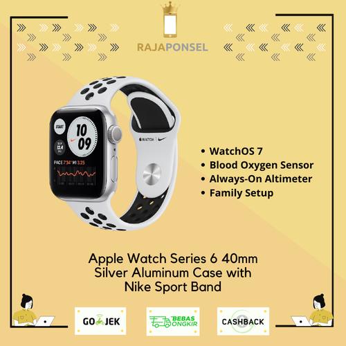 Jual Apple Watch Series 6 40mm Silver Aluminum Case with Nike Sport Band -  Kota Bandung - RajaPonselcom | Tokopedia