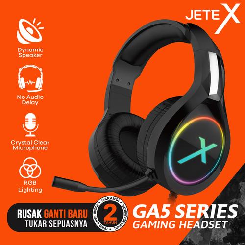 Foto Produk Headset Gaming | Headphone Gaming RGB JETE-X GA5 Series - Garansi 1th dari Doran Gadget