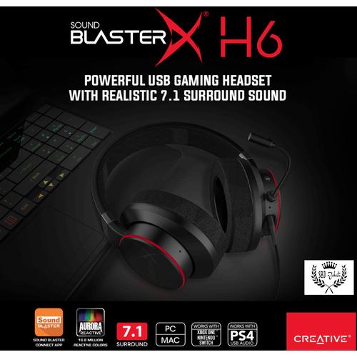 Jual Creative Sound BlasterX H6 USB Gaming Headset 7.1 Surround Scout Mode  - Jakarta Barat - Serba Jadi | Tokopedia