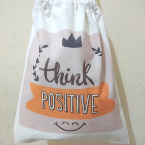 Foto Produk Pouch Serut Blacu/Drill Custom Print - Broken White, 10 x 15 cm dari Gerai Dodo