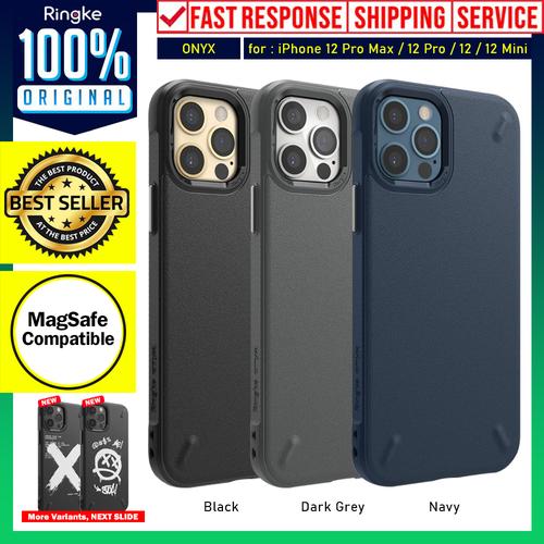 Foto Produk Case iPhone 12 Pro Max 12 Pro 12 Mini Ringke Onyx Softcase Casing - 12 Pro Max, Black dari Unicase Store