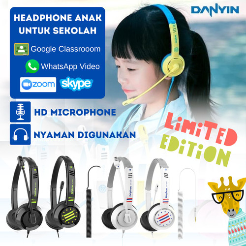 Foto Produk Headset Earphone Headphone Anak Bando Danyin DT-326 Special Edition - Hitam dari TokoUsbcom