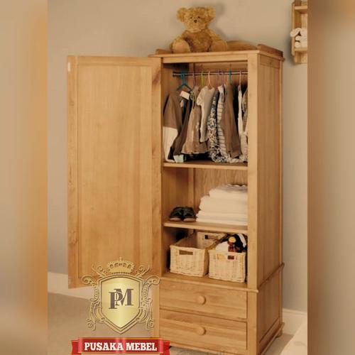 Gambar Lemari Pakaian Anak Minimalis Kayu Jati, Almari Pakaian Anak Kayu Jati dari pusaka mebel Kab. Jepara Tokopedia