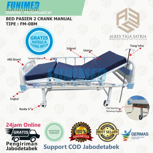Foto Produk TEMPAT TIDUR PASIEN 2 ENGKOL | Bed Patient 2 Crank ABS dari alkes 3 satria