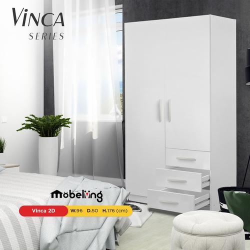 Foto Produk Mobeliving - Furniture Lemari 2 Pintu Full Putih simple dari Mobeliving