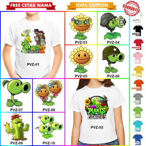 Foto Produk Kaos / Baju ANAK PLANTS VS ZOMBIES BANYAK MOTIF (FREE TULISAN/NAMA) dari KaosEry