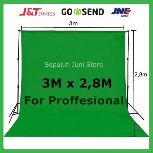 Foto Produk Background Foto Hijau Polos 3x2,7 Meter (Green Screen) dari Sepuluh Juni