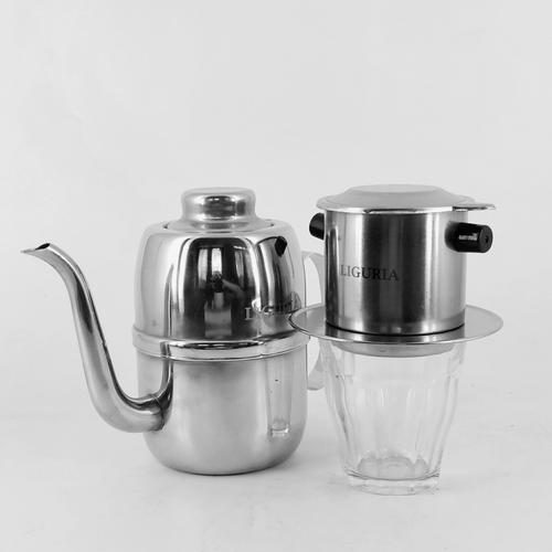 Foto Produk Paket Liguria Vietnam Drip Coffee Maker + Kettle + Gelas Duralex dari Kopi Jayakarta