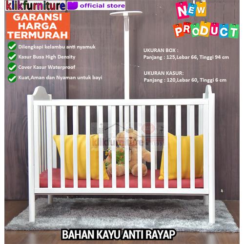 Foto Produk Baby Box / Box Bayi / Ranjang Bayi GILLIAN dengan Kelambu dari klikfurniture