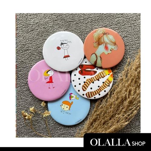 Gambar OLALLA Korean Hand Mirror Cermin - RANDOM dari Olalla Shop Jakarta Timur Tokopedia