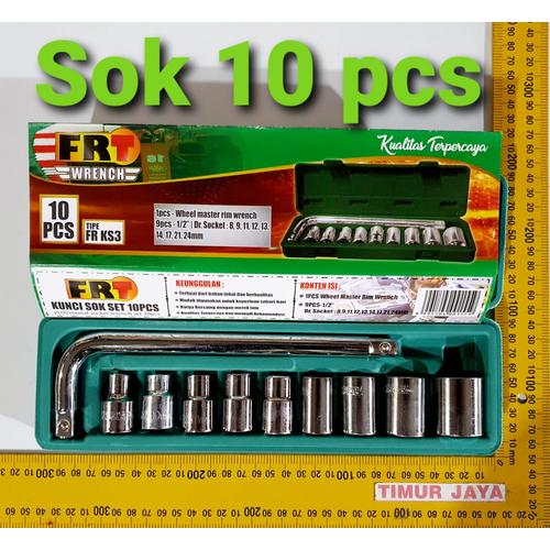 Foto Produk KAIR Tool Kit 10 In 1 Set Kunci Sock Pas SHOCK Sok kenmaster tekiro dari TOKO BESI TIMUR JAYA