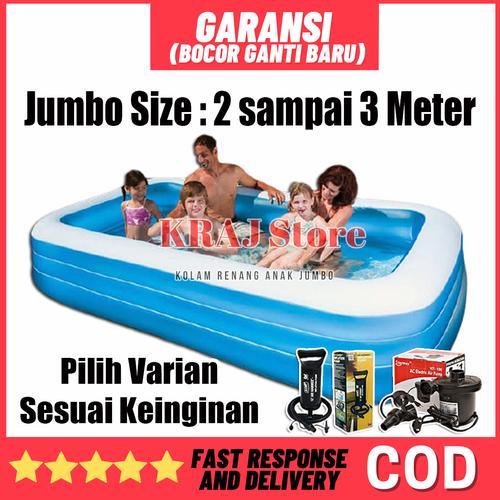 Gambar KOLAM RENANG KARET ANAK/DEWASA UKURAN 2 SAMPAI 3 METER JUMBO MURAH - 200cm, hanya kolam dari Kolam Renang Anak Jumbo Jakarta Barat Tokopedia