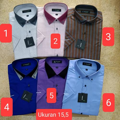 Foto Produk Kemeja Alisan lengan pendek original slim fit uk 15,5 krag kancing dari e-soeboer