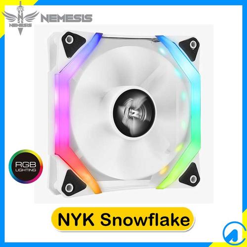 Foto Produk NYK Snowflake RGB LED Case Fan Casing 12cm dari Artica Computer