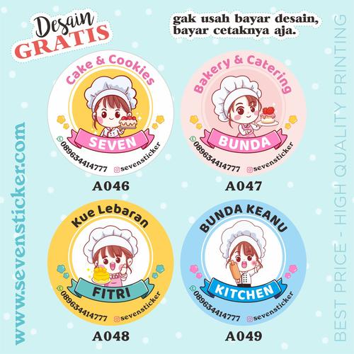 Jual Stiker Label Kue Kitchen Slime Clothing Murah Berkualitas Kab Tangerang Seven Sticker Tokopedia