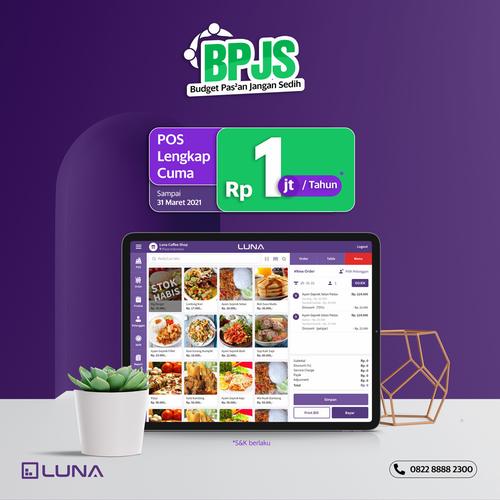 Gambar Promo New Normal Aplikasi Kasir 1 Tahun dari lunapos.id Jakarta Selatan Tokopedia