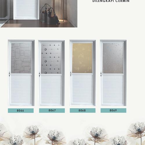 Foto Produk Pintu Alumunium / Aluminium Jayco Kaca Cermin Putih + Gagang + Kusen dari serisaito