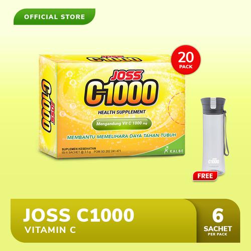 Foto Produk Joss C1000 Vitamin C 20 Pack FREE Tumblr LocknLock (Abu-Abu) dari Bintang Toedjoe Official