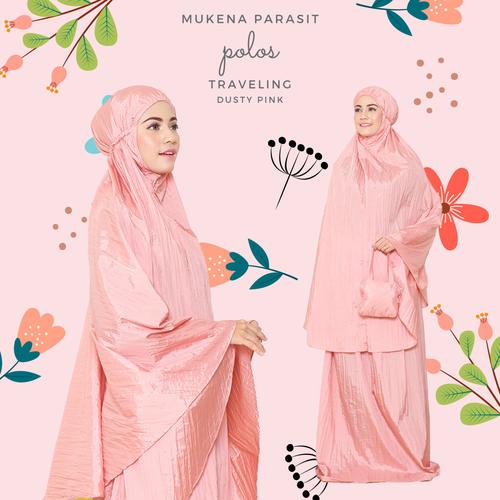 Gambar MUKENA DEWASA TRAVELING PARASIT POLOS DUSTY PINK dari Pusat Mukena Indonesia Kota Tasikmalaya Tokopedia