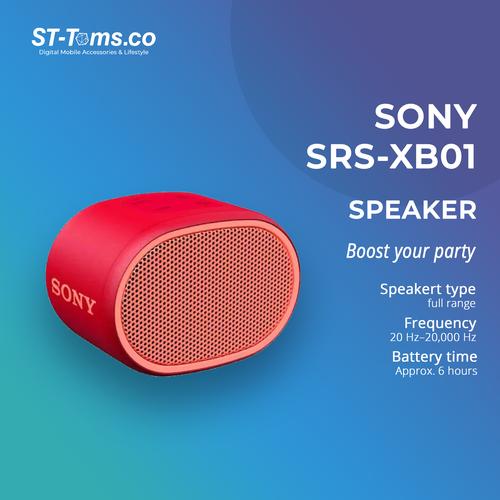 Foto Produk SONY Extra Bass Portable Bluetooth Speaker SRS-XB01 / SRS-XB 01 - Red dari ST-Toms.co