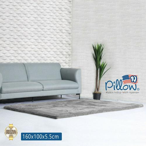 Foto Produk Karpet Bulu Pillow Original 100% uk 160x100cm tebal 5,5cm - HIJAU dari DAPURBERKAH16