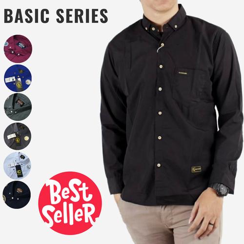 Gambar Kemeja pria lengan panjang polos (Khusus lusinan) - Hitam, S dari Gati Jaya Foods Jakarta Selatan Tokopedia