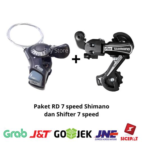 7 Speed Shimano Tourney - shifter+rd 