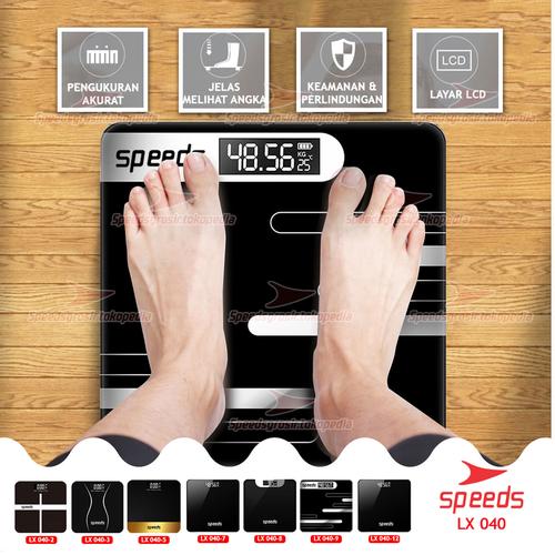 Foto Produk Timbangan Badan Digital 30x30cm 180kg scale kaca Berat Mini Max 040-7 - Hitam -3 dari Speeds Official Store