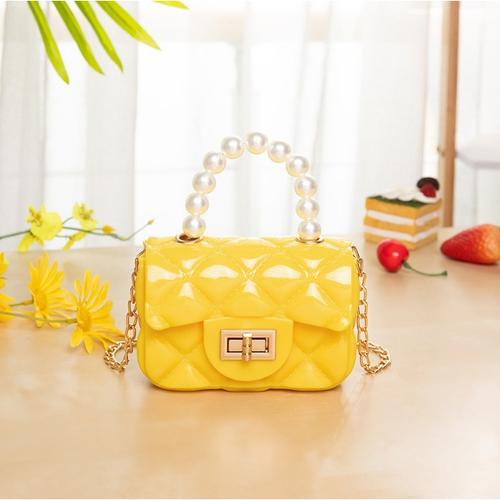 Foto Produk Semua Gratis - Tas Selempang Mini / Tas Handbag / Jelly Bag Mutiara - Kuning, Small dari Semua Gratis