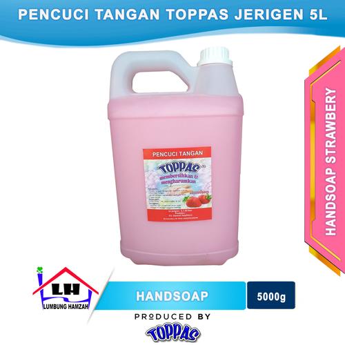 Foto Produk Hand Soap Strawbery 5 L TOPPAS Mutu TOP Harga PAS Instant/Sameday dari Toko Sabun Hamzah