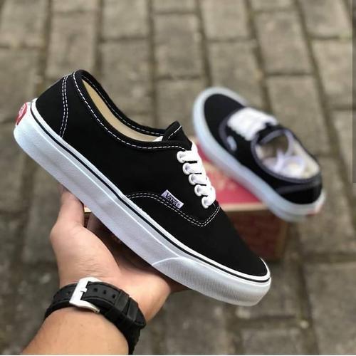 Jual sepatu vans authentic maroon black 