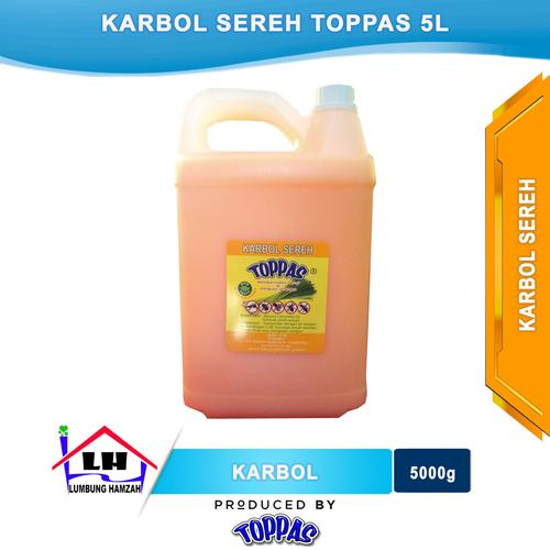 Foto Produk Karbol Sereh 5 L TOPPAS Mutu TOP Harga PAS Instant/Sameday dari Toko Sabun Hamzah