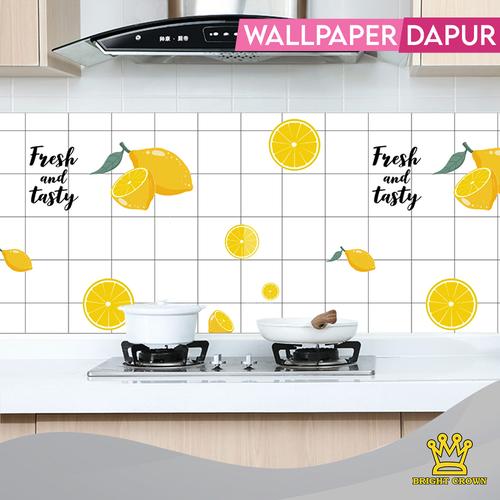 Gambar Bright Crown Wallpaper Stiker Dapur Murah Anti air / Minyak/Api /3 UK - YY 02, 60X100CM dari Bright Crown Official Kota Tangerang Tokopedia