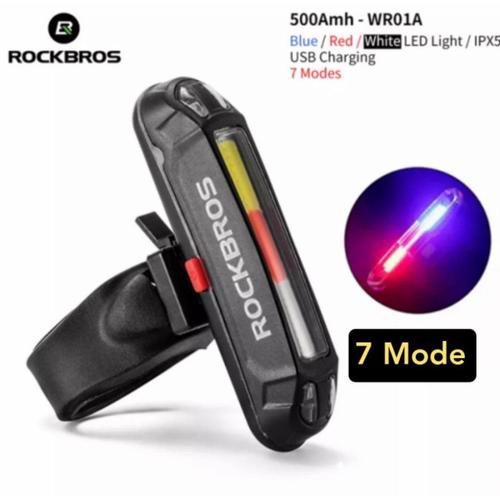 Foto Produk LAMPU BELAKANG SEPEDA ROCKBROS WR01 ORIGINAL RECHARGEABLE - WR01A dari kairos-olshop