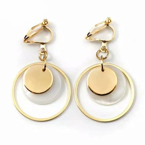 Foto Produk Round Clip Earing / Anting jepit tanpa tindikan / anting klip wanita - Gold dari D'Accessories.id