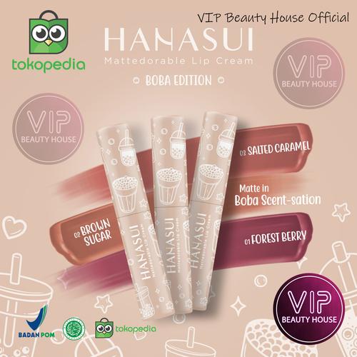 Gambar VIP | Hanasui Lip Cream Boba Series 01 - 03 Mattedorable BPOM Halal - BOBA 02 SugarB dari VIP Beauty House Kota Surabaya Tokopedia