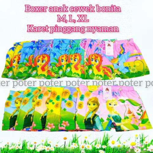Foto Produk Boxer anak cewek cd celana dalam anak perempuan M L XL BONITA TK SD - M dari poter
