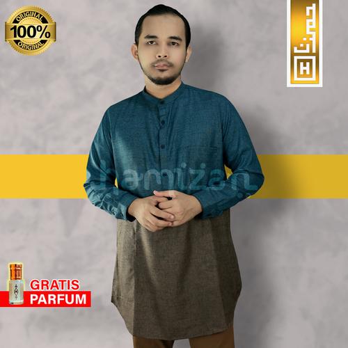Foto Produk PREMIUM Pakaian Muslim Baju Koko Pakistan Kurta India Gamis Pria CMB - M dari Hamizan Moslem Store