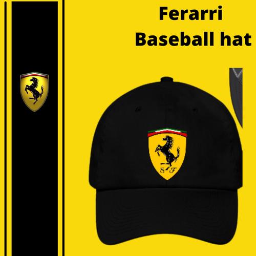 Topi Baseball hat design logo Ferarri 