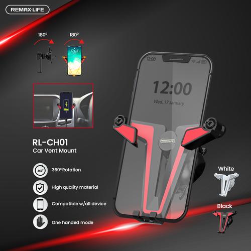 Foto Produk Luna Life Car Phone Holder Mobil Gravity Car Holder Air Vent Mount - Black-Red dari Luna Life