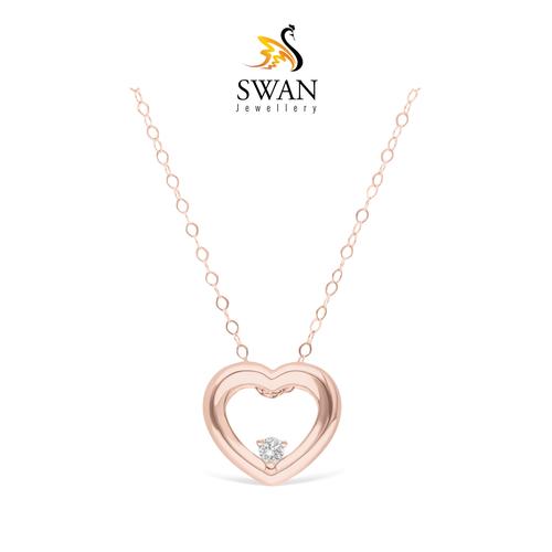 Jual Kalung Berlian Love Rose Gold 