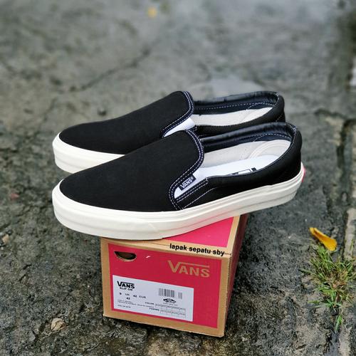 Foto Produk Sepatu Vans Slip On OG Black White Premium Bnib Sepatu Tanpa Tali dari IBRA Footwear