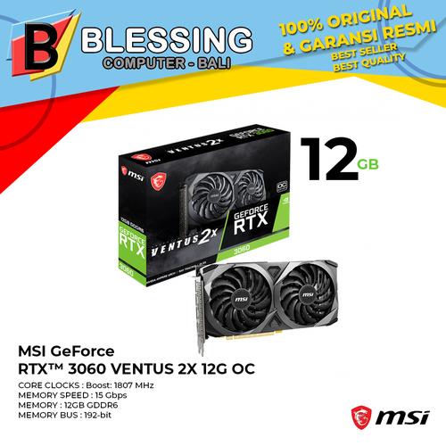 Promo VGA MSI RTX 3060 VENTUS 2X 12GB OC GDDR6 192-bit VGA