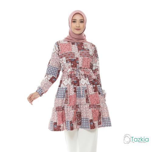 Foto Produk Atasan Muslim Wanita | Ariana Tunik Red | S M L XL | Tazkia Hijab - Size 1 dari Tazkia Hijab Store