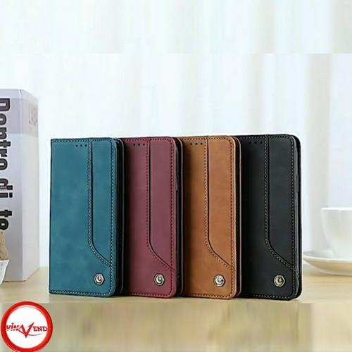 Foto Produk Samsung Galaxy A12 Flip Wallet Leather Case Cover Sarung Dompet - Hitam dari Vinvend ACC
